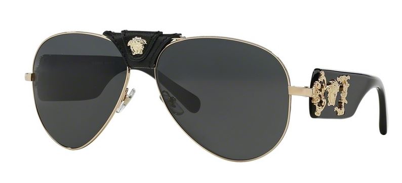 Versace VE4436U Men's Pillow Sunglasses, Transparent Grey/Blue at John  Lewis & Partners